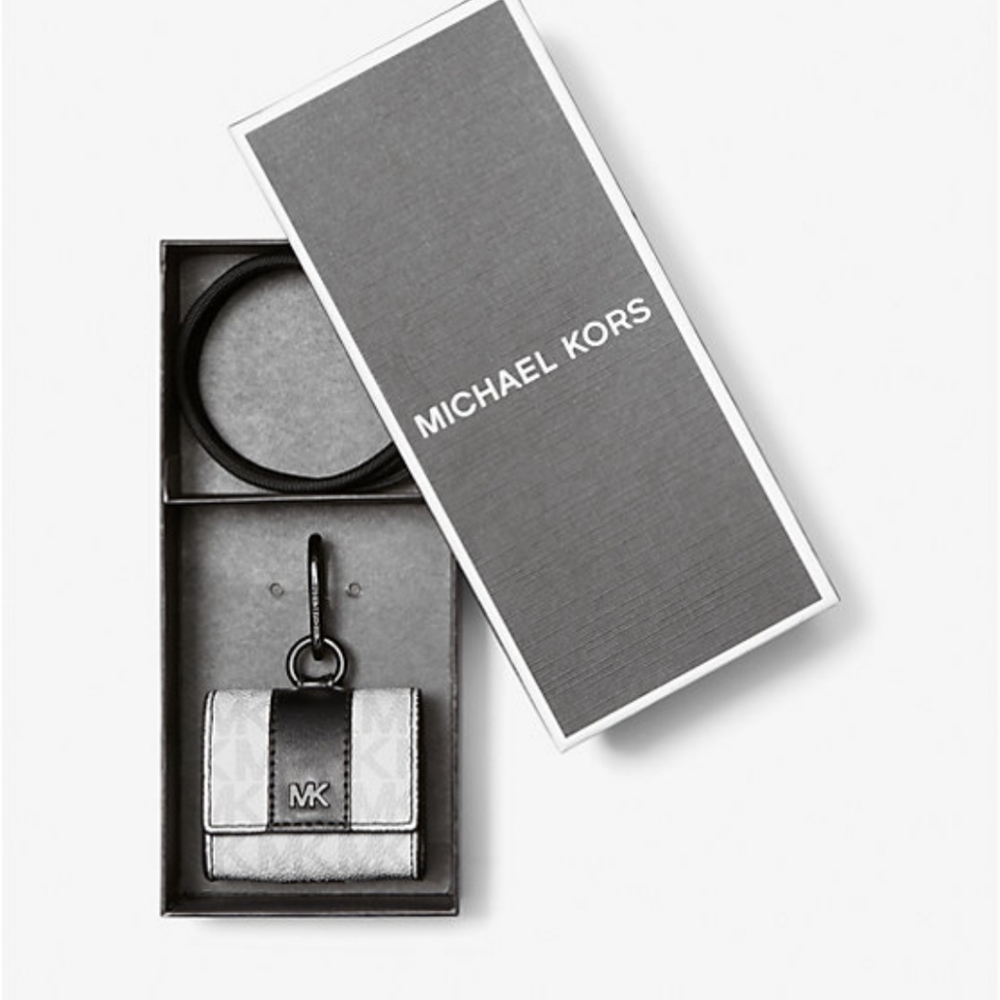 Michael Kors Hudson Logo Lanyard white Case for Apple AirPods Pro